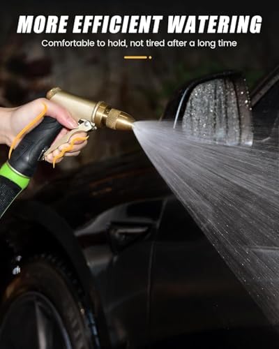 Heavy Duty Metal Garden Hose Nozzle, High Pressure with Adjustable Spray Patterns, for Watering Plants, Car Washing, Pet Showering (2 pcs) - Image 6