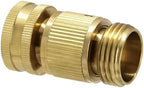 Expandable Garden Hose Repair Kit 3 Sets Garden Water Hose Quick Connectors, 3/4 in. Brass Female and Male Fittings(EU Standard) by Unknown