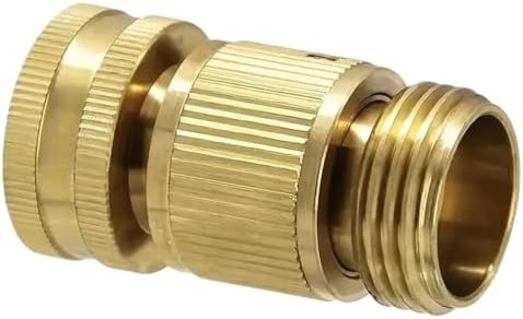 Expandable Garden Hose Repair Kit 3 Sets Garden Water Hose Quick Connectors, 3/4 in. Brass Female and Male Fittings(EU Standard) by Unknown