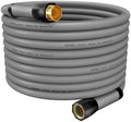 YOTOO Heavy Duty Hybrid Garden Water Hose 5/8-Inch by 100-Feet 150 PSI Kink Resistant, Flexible with Swivel Grip Handle and 3/4" GHT Solid Brass Fittings, Gray by YOTOO