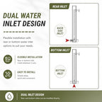 Outdoor Antize Faucet Hydrant, Vertical Garden Water Column with Hose Hook. Aluminum Alloy Pipe Free Stand. Side Bottom Inlet Irrigation Spigot for Yard Farm Cleaning. Weatherproof Design - Image 7