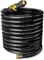 Heavy Duty Garden Hose 100ft, 5/8" Rubber Hose Durable 4 Layer Construction by Wurzberge