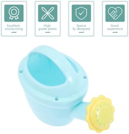 STOBOK 2Pcs Kids Watering Cans – Sky-Blue Plastic Gardening Tools for Toddlers, Water Kettles Toys for Indoor & Outdoor Playing, 7.87 x 5.70 x 4.13 inches - Image 3