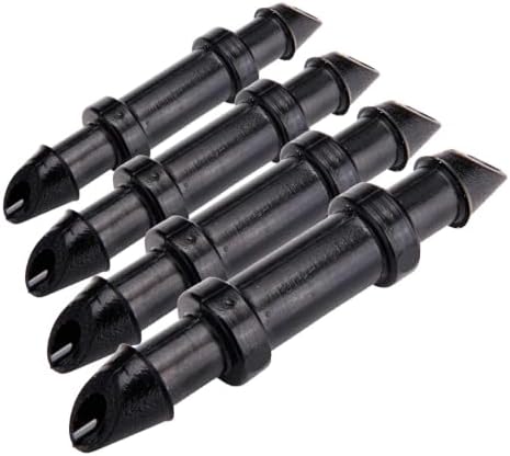 Raindrip 312050B Drip Irrigation Fittings Single Barbed Coupling Connectors, 1/4-Inch, 50 Per Bag, for Trees, Shrubs, Gardens, Black (Pack of 4) by Raindrip