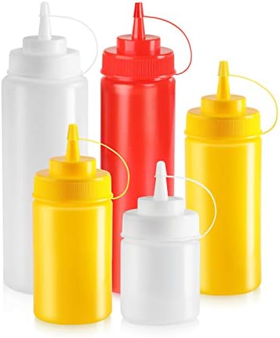 New Star Foodservice Plastic Squeeze Bottles, 24oz, 6 pk, Clear - Image 4