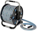 FITT Quantum durable, movable metal hose reel for floor or wall mounting, with durable, kink-proof and ultra-flexible NTS Water Hose 100-Feet x 5/8-Inch by FITT
