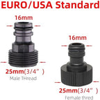 Expandable Garden Hose Repair Kit 10PCS Hose Quick Connector Nipple 3/4 Inch Male Threaded Pipe Adapter for Garden Tubing Drip Irrigation Watering System(D-USA) - Image 3