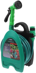 Portable Wall Mounted Hose Reel Set with Adjustable Nozzle for Garden by Didiseaon