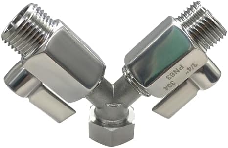 beduan Garden Hose Splitter Shut Off Ball Valve 2 Way Y Connect Heavy Duty - Image 2