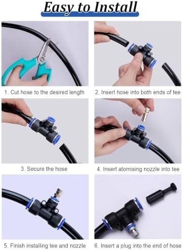Outdoor Dust Control Misting System Kit - Complete with Hose & Nozzles for Effective Dust Suppression, Ideal for Construction Sites & Outdoor Events - Image 7