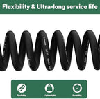 Beitopamz Garden Hose 25 ft x 5/8 in Heavy Duty Water Hose, Flexible and Durable, Lightweight Rubber Hybrid Hose, Leak-Free Connections, Male to Female 3/4'' Brass Fittings for Patio, Lawn, Black - Image 4