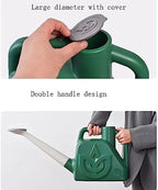Watering Can Plastic Watering Can for Indoor & Outdoor Plants, Green Watering Pot for Garden Flower with Long Spout and Removable Rotation Sprinkler Head Garden Watering Cans Indoor Watering Can (Siz - Image 3