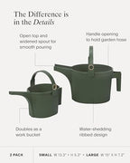 Hachiman Watering Can Set of 2 with Widened Spout - Image 3