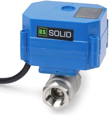 U.S. Solid 1/2" Motorized Ball Valve with US Plug 110VAC NSF Certified 304SS Electrical Ball Valve,Auto Return, Normally Closed - Image 3