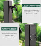 304 Stainless Steel Vertical Garden Water Column Hose Stand with Faucet, Outdoor Antifreeze Faucet Water Dispenser Hydrant for Irrigation and Washing One Color 12 * 60cm/4.7 * 23.6in - Image 5
