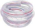 PVC Steel Wire Hose Transparent Soft Pipe Plastic Water Pump Tube Flexible Rubber With Metal Wire Tubing(ID 19mm,1M) by Unknown