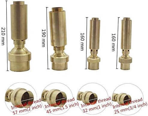 Garden Hose Fittings 3/4" 1" 1.5" 2" Brass Adjustable Air Bubbling Water Column Fountain Nozzles Air-Blended Jet Sprinklers Garden Landscape Fountain (Color : 2 inch) - Image 3