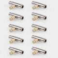 10 Pack 6MM Misting System Nozzle with 1/4" Slip Lock Fog Mist Nozzle Connector, High Pressure Brass Mister Head Clogging-Prevent for Landscaping, Air Humidification(Size:Orifice 0.8mm,) by Unknown
