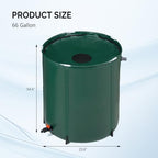 VINGLI 66 Gallon Collapsible Rain Barrel, Portable Water Storage Tank, Rainwater Collection System Downspout, Water Catcher Container with Filter Spigot Overflow Kit - Image 6