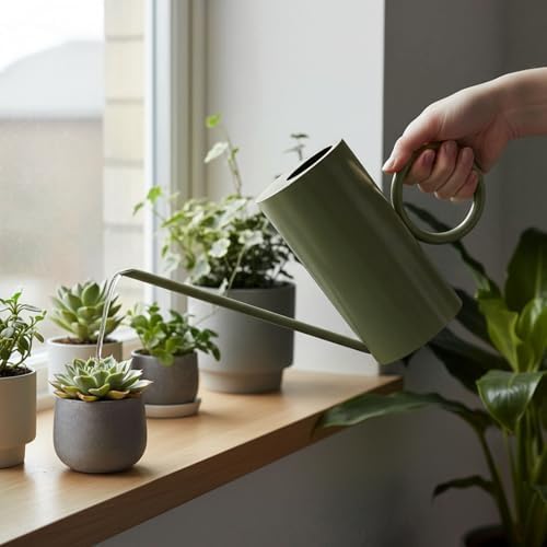 Indoor Watering Cans Long Spout No Spills (Green) - Image 3