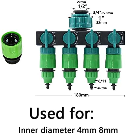 Garden Hose Splitter 2/4-way Garden Tap Y-Type Water Connector Agriculture Water Pipe Fittings 1Pcs (Color : H) - Image 2