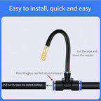 Adjustable brass atomizing nozzle tee with built-in hose for outdoor cooling systems, 360° rotatable Atomizing nozzle + 8mm tee belt 20pc - Image 6