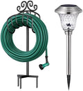 Hose Holder for Outside Freestanding+8 Pack Solar Pathway Lights Outdoor by BEAU+JARDIN