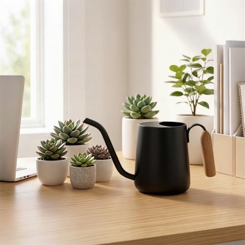 Indoor Plant Watering Can, Stainless Steel Long Spout Watering Can for Potted, Balcony Pots and Home Care Stainless Steel Indoor Plant Long Spout Metal Waterer Balcony Planter Pour Control Care - Image 7