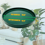Yukfona Ceramic Plant Saucer Tray 1 Pcs 10 Inch Green, 10.83" OD x10.24 ID x1.1 Deep| Fits Flower pots Bottom≤ 10.24", Heavy Duty Glazed Round Planter Drip with Catch Basin for Indoor Outdoor Plants - Image 3