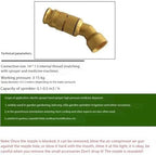Irrigation Nozzles Adjustable Copper Atomizing Nozzles Drip Irrigation Sprayers Garden Cooling Irrigation Equipment Brass Elbow Nozzle 5pc - Image 3