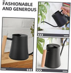 Retro Stainless Steel Watering Can with Wooden Handle for Plants - Image 2