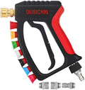 DUSICHIN Short Pressure Washer Wand High Spray Swivel Gun 7 Nozzle Tips 4000 PSI, Pressure Washer Attachment 1/4" Quick Connector Outlet,M22-14mm M22-15mm 3/8" INLET, Not for Garden Hose DUS2911 by DUSICHIN