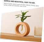 VOSAREA 4pcs Hydroponic Glass Test Tube Bud Vase with Wooden Rack Modern Desktop Flower Arrangement Holder for Home Decor Minimalist Design for Spaces Easy to Clean - Image 5