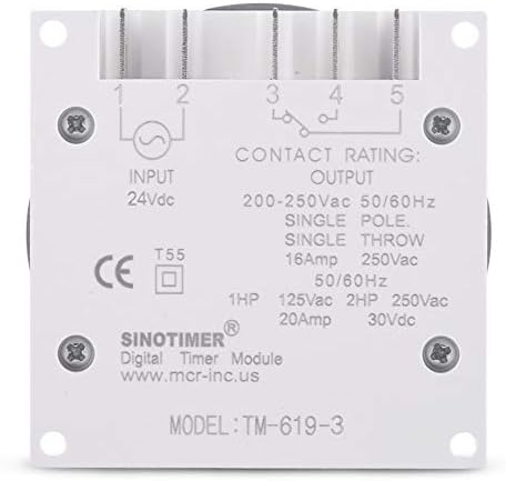 TM619 Timer Switch Digital LCD Power Timer Switch Weekly Programmable Thinner Model 16A 1NO+1NC (TM619-3 24V) - Image 3