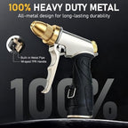 Heavy Duty Metal High Pressure Garden Hose Nozzle Set with Expandable Flexible Water Hose, Adjustable Spray Water Sprayer Gun for Car Washing Lawn Watering Patio Cleaning - Image 2