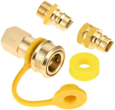 3/4" Female Male Natural Propane Hose Quick Connect Disconnect Fittings by Aupoko