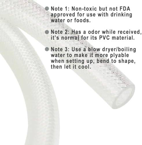 EASTRANS 1-1/4" ID x 10ft High Pressure Braided Tubing Clear Vinyl Hose - Image 3