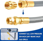 GasSaf 6 FT 1/2" ID Natural Gas Grill Hose with Quick Connect Fitting - Image 4