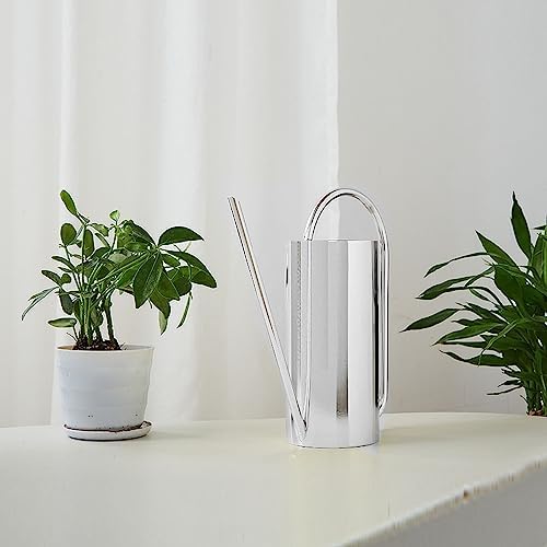 Watering Can, Stainless Steel Colored Watering Can Indoor Metal Watering Can Long Spout 1500ml Large Capacity Watering Kettle for Desk Office Plants (Stainless Steel Color) - Image 5