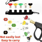 1/4" Brass Quick Connect Nozzle Set, Pressure Washer Hose Adapter with Adjustable Valve for Car Wash(Connector Nozzle Kit) - Image 4