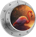 Flamingo in Water Funny Timer 60 Minute Countdown Timer Mechanical Time Management Tool for Kitchen Work by Unknown