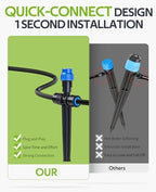 HIRALIY 59FT Drip Irrigation Kit with Water Timer, Quick-Connect - Image 3