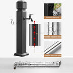 Stainless Steel Garden Water Tap - Freestanding Antifreeze Hose Holder, Floor-Mount Lawn Fountain Dispenser for Car Washing & Watering (17x17x1, Style 3) - Image 3