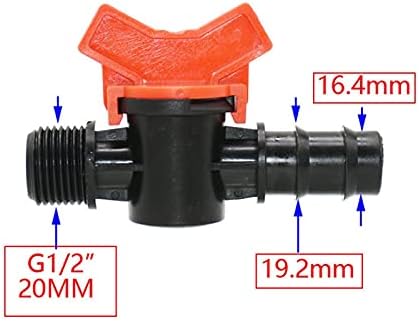 Hose Connector Adapter 1/2 3/4 Thread To 8mm/10mm/12mm/14mm/16mm/19mm Hose Garden Faucet Irrigation Valve Using Pe Tube Tonnage 20Pcs (Color : 1I2 to 8mm) - Image 6