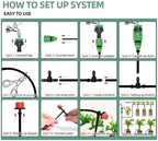 Garden Supplies 5-40M Drip Irrigation System Plant Watering Set Watering Kits Adjustable Drippers for Irrigation Micro Garden Watering System Irrigation Supplies(30 Meters) - Image 6