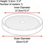 Plastic Trays for Plants with Wheels, Drip Trays for Potted Plants, 2 Pcs - Image 2