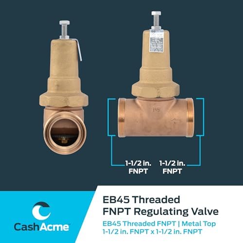 Cash Acme EB45 Pressure Regulating Valve, 1-1/2 Inch NPT Threaded, Metal Top, 60 PSI, PVA41M-DTH-60 - Image 5
