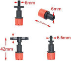 Gardening Watering System Tools Adjustable Drip Irrigation Sprinkler with 300 Drip-tip Nozzles, 1/4-inch Barbed Tee with 6mm Hole (Color : B) - Image 3