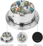 Mechanical Kitchen Timers for Cooking,Parrots on Branches Printed 60 Minute Magnetic Countdown Timer,Cute Cooking Timers with Alarm,Stainless Steel Time Timer Manual No Batteries Required - Image 3