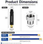 High Pressure Hose Nozzle with 32.8 ft Hose, Jet Sweeper Nozzle with 3/4 Garden Hose Adapter, Car Wash Hose Kit for Driveway Patio Yard Cleaning (34.4 ft Hose) - Image 7